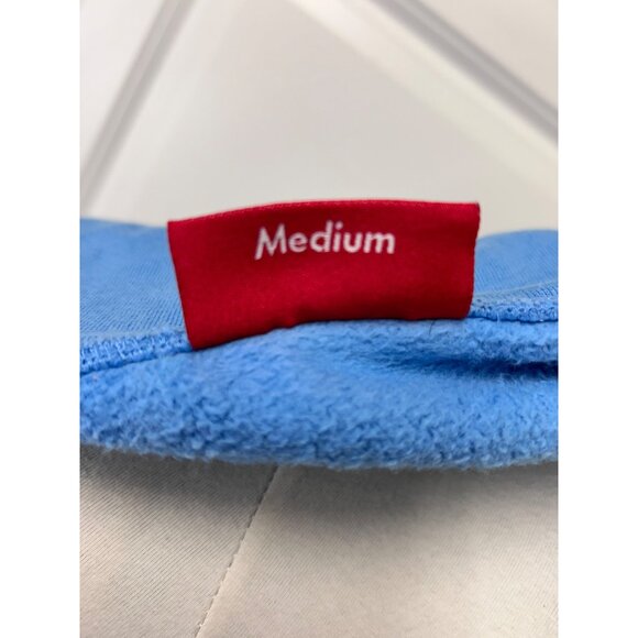 Supreme Mens Big Logo Paneled Zip Up Hooded Sweatshirt Navy Blue Red FW20 M - Picture 7 of 11